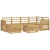 Lauko sofos komplektas 7 pcs Balta Poliesteris