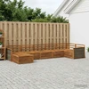 Lauko sofos komplektas 7 pcs Natūrali