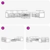 Lauko sofos komplektas 7 pcs Natūrali ir šviesiai pilka