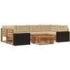 Lauko sofos komplektas 7 pcs Natūralus ir bežinis Poliesteris