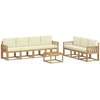 Lauko sofos komplektas 7 vnt. 7 vietos Baltas and Kreminis