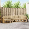 Lauko sofos komplektas 7 vnt. Balta ir kreminė Poliesteris