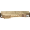 Lauko sofos komplektas 7 vnt. Balta ir kreminė