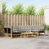 Lauko sofos komplektas 7 vnt. Balta ir šviesiai pilka