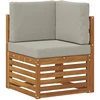 Lauko sofos komplektas 7 vnt. Natūrali ir šviesiai pilka