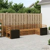Lauko sofos komplektas 7 vnt. Natūrali Kietos akacijos mediena