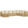 Lauko sofos komplektas 8 pcs Balta 306 x 187,5 x 73 cm