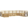 Lauko baldų komplektas Lauko sofos komplektas 8 pcs Balta 306 x 187,5 x 73 cm