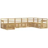 Lauko sofos komplektas 8 pcs Balta 306 x 187,5 x 73 cm