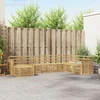 Lauko sofos komplektas 8 pcs Balta 306 x 187,5 x 73 cm