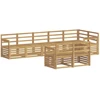 Lauko sofos komplektas 8 pcs Balta 306 x 128,5 x 73 cm