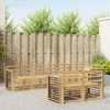 Lauko sofos komplektas 8 pcs Balta 306 x 128,5 x 73 cm