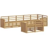 Lauko sofos komplektas 8 pcs Balta 306 x 128,5 x 73 cm