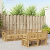 Lauko sofos komplektas 8 pcs Balta 308 x 130,5 x 73 cm