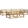 Lauko sofos komplektas 8 pcs Balta 327 x 168,5 x 73 cm