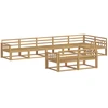 Lauko sofos komplektas 8 pcs Balta 406 x 168,5 x 73 cm
