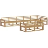 Lauko sofos komplektas 8 pcs Balta 410 x 172,5 x 73 cm