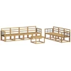 Lauko sofos komplektas 8 pcs Balta 59 x 59 x 37 cm