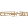 Lauko sofos komplektas 8 pcs Balta