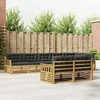 Lauko sofos komplektas 8 pcs Balta ir antracito Poliesteris