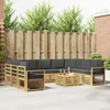 Lauko sofos komplektas 8 pcs Balta ir antracito 59 x 59 x 37 cm