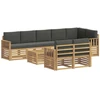 Lauko sofos komplektas 8 pcs Balta ir antracito 59 x 59 x 37 cm