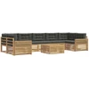 Lauko sofos komplektas 8 pcs Balta ir antracito
