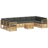 Lauko sofos komplektas 8 pcs Balta ir antracito 59 x 59 x 37 cm