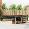 Lauko sofos komplektas 8 pcs Balta ir antracito Poliesteris