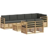 Lauko sofos komplektas 8 pcs Balta ir antracito 59 x 59 x 37 cm