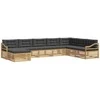 Lauko sofos komplektas 8 pcs Balta ir antracito Poliesteris