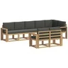 Lauko sofos komplektas 8 pcs Balta ir antracito Poliesteris