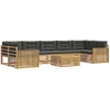 Lauko sofos komplektas 8 pcs Balta ir antracito