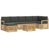 Lauko sofos komplektas 8 pcs Balta ir antracito 59 x 59 x 37 cm