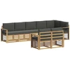 Lauko sofos komplektas 8 pcs Balta ir antracito