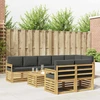 Lauko sofos komplektas 8 pcs Balta ir antracito 59 x 59 x 37 cm