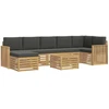 Lauko sofos komplektas 8 pcs Balta ir antracito 59 x 59 x 37 cm