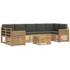 Lauko sofos komplektas 8 pcs Balta ir antracito Poliesteris