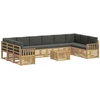 Lauko sofos komplektas 8 pcs Balta ir antracito 59 x 59 x 37 cm