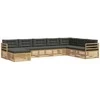 Lauko sofos komplektas 8 pcs Balta ir antracito Poliesteris