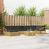 Lauko sofos komplektas 8 pcs Balta ir antracito Poliesteris