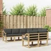 Lauko sofos komplektas 8 pcs Balta ir antracito Poliesteris