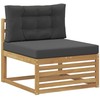 Lauko sofos komplektas 8 pcs Balta ir antracito Poliesteris