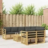 Lauko sofos komplektas 8 pcs Balta ir antracito 59 x 59 x 37 cm