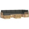 Lauko sofos komplektas 8 pcs Balta ir antracito 59 x 59 x 37 cm