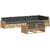 Lauko sofos komplektas 8 pcs Balta ir antracito
