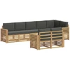 Lauko sofos komplektas 8 pcs Balta ir antracito