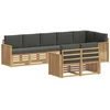 Lauko sofos komplektas 8 pcs Balta ir antracito