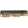 Lauko sofos komplektas 8 pcs Balta ir antracito