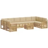 Lauko sofos komplektas 8 pcs Balta ir Bežė 59 x 59 x 37 cm
